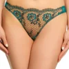 Sheer Lingerie | Thongs & G-strings>Dita Von Teese Evelina Lurex Thong Peacock