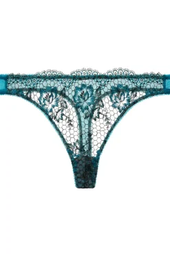 Sheer Lingerie | Thongs & G-strings>Dita Von Teese Evelina Lurex Thong Peacock
