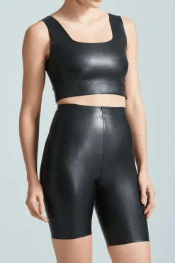 Ready To Wear>Commando Faux Leather Bike Short Black