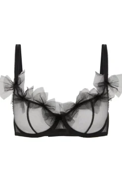 Plunge Bras | Balconette Bras & Demi Bras>Agent Provocateur Fawn Plunge Underwired Bra, Size UK 32D Black