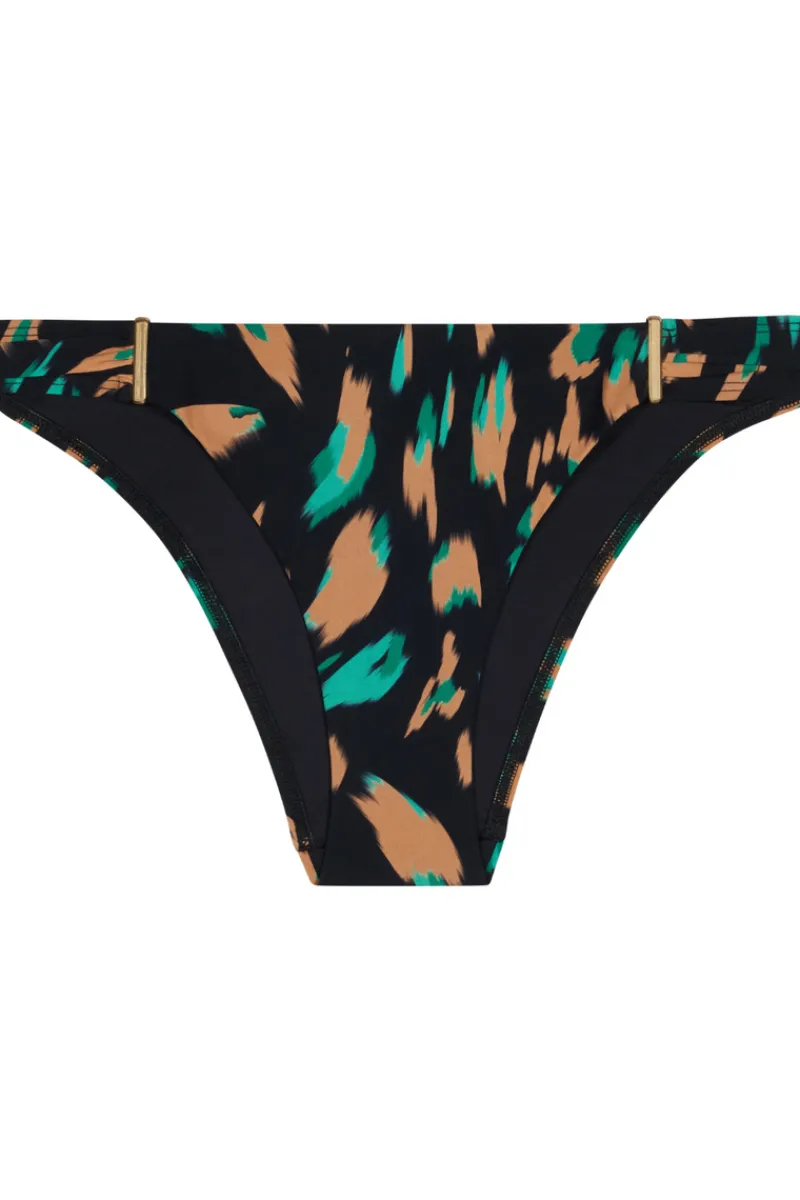 Sexy Lingerie | Luxury French Lingerie>Aubade Feline Energy Brazilian Bikini Bottom GreenPanther