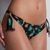 Sexy Lingerie | Luxury French Lingerie>Aubade Feline Energy Tanga Bikini Bottom GreenPanther