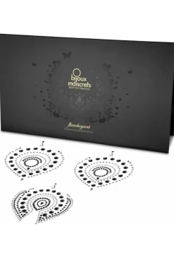 Nipple Covers & Pasties | Pleasure>Bijoux Indiscrets Flamboyant Rhinestone Body Decorations Black/Grey
