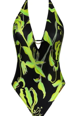 Swimsuits | Sexy Lingerie>Lise Charmel Fleurs de Nuit Halter Swimsuit NuitLuciole