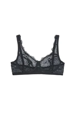 Underwired Bras>Else Flora Underwired Bra, Size UK 36C Black