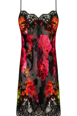 Silk Nightwear | Nighties, Babydolls & Chemises>Lise Charmel Floraison Passion Babydoll PinkSaffron