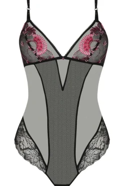 Sexy Lingerie | Luxury French Lingerie>Lise Charmel Floraison Passion Bodysuit PinkSaffron