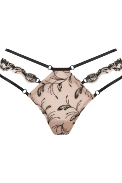 Sexy Lingerie | Luxury French Lingerie>Lise Charmel Follement Sexy Strappy Thong Nude/Black