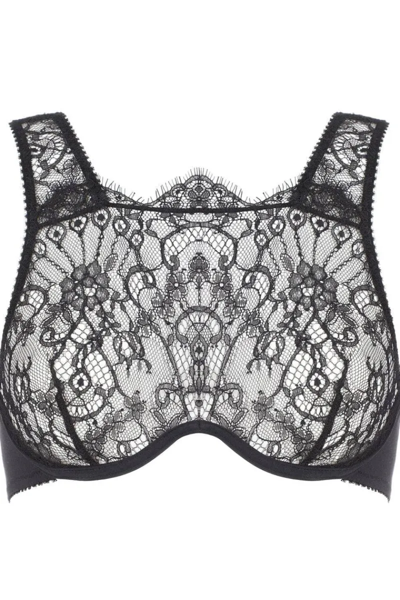 £30 And Under | Underwired Bras>Jolidon French Connection Black Lace Fashion Bra (B & C cup sizes)