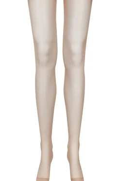 Seamed Stockings | Sexy Lingerie>Maison Close Ginger Snap Cut & Curled Pink Seam Stockings 20 Denier