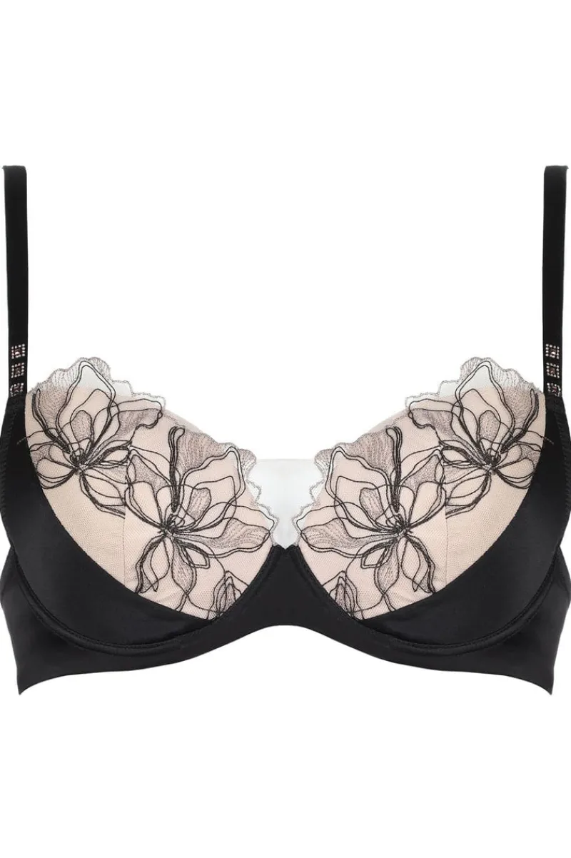 Push Up Bras | Plunge Bras>Prelude Greta Padded Bra Nude/Black