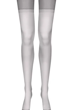 Nylon Stockings | Sheer Stockings>Maison Close Grey Nylon Stockings 15 Denier
