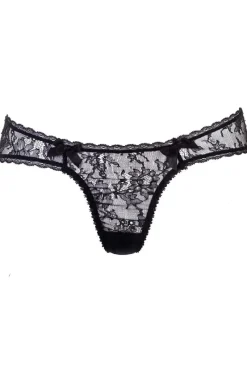 Crotchless Lingerie | Sheer Lingerie>Agent Provocateur Hinda Brief Black