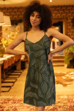 £30 And Under>Cyberjammies Imogen Leaf Print Chemise Green