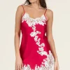 Silk Nightwear | Nighties, Babydolls & Chemises>Clara Rossi Italian Silk Chemise in Raspberry Raspberry/Ivory