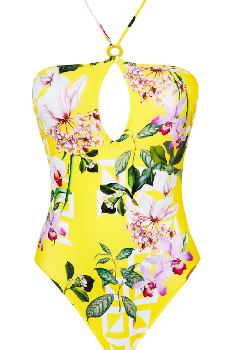 Swimsuits | Sexy Lingerie>Lise Charmel Jardin Delice Halter Neck Swimsuit SoleilDelice