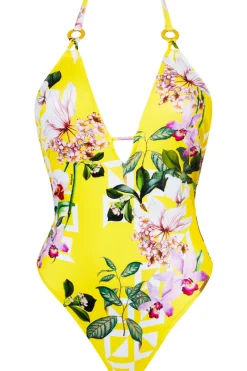 Swimsuits | Sexy Lingerie>Lise Charmel Jardin Delice Seduction Halter Neck Swimsuit SoleilDelice