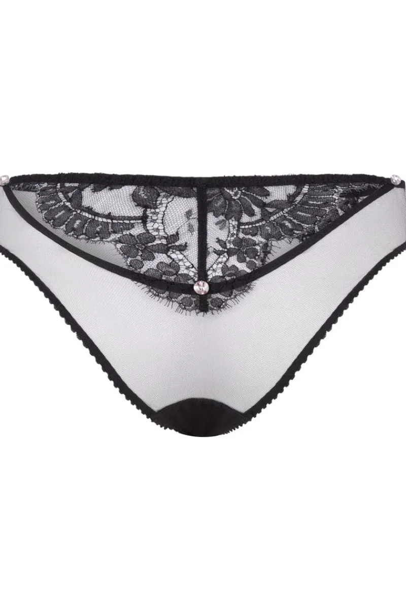Open Back Knickers | Briefs>Agent Provocateur Jaylin Brief Black/Pink