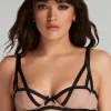 Sheer Lingerie | Balconette Bras & Demi Bras>Agent Provocateur Joan Underwired Balconette Bra Mink