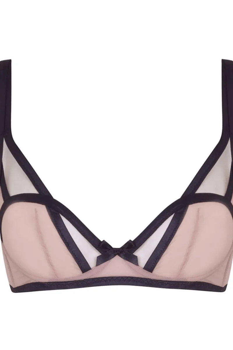 Sheer Lingerie | Balconette Bras & Demi Bras>Agent Provocateur Joan Underwired Balconette Bra Mink
