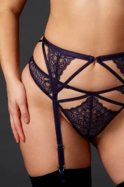 £30 And Under | Suspender Belts>Journelle Karina Suspender Belt in Navy