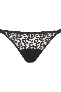 Open Back Knickers | Crotchless & Open Knickers>Fleur of England Kittie Ouvert Brief Black