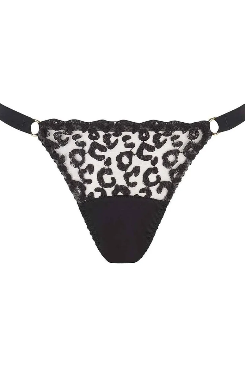 Thongs & G-strings>Fleur of England Kittie Thong, Size 1X (UK 14-16) Black