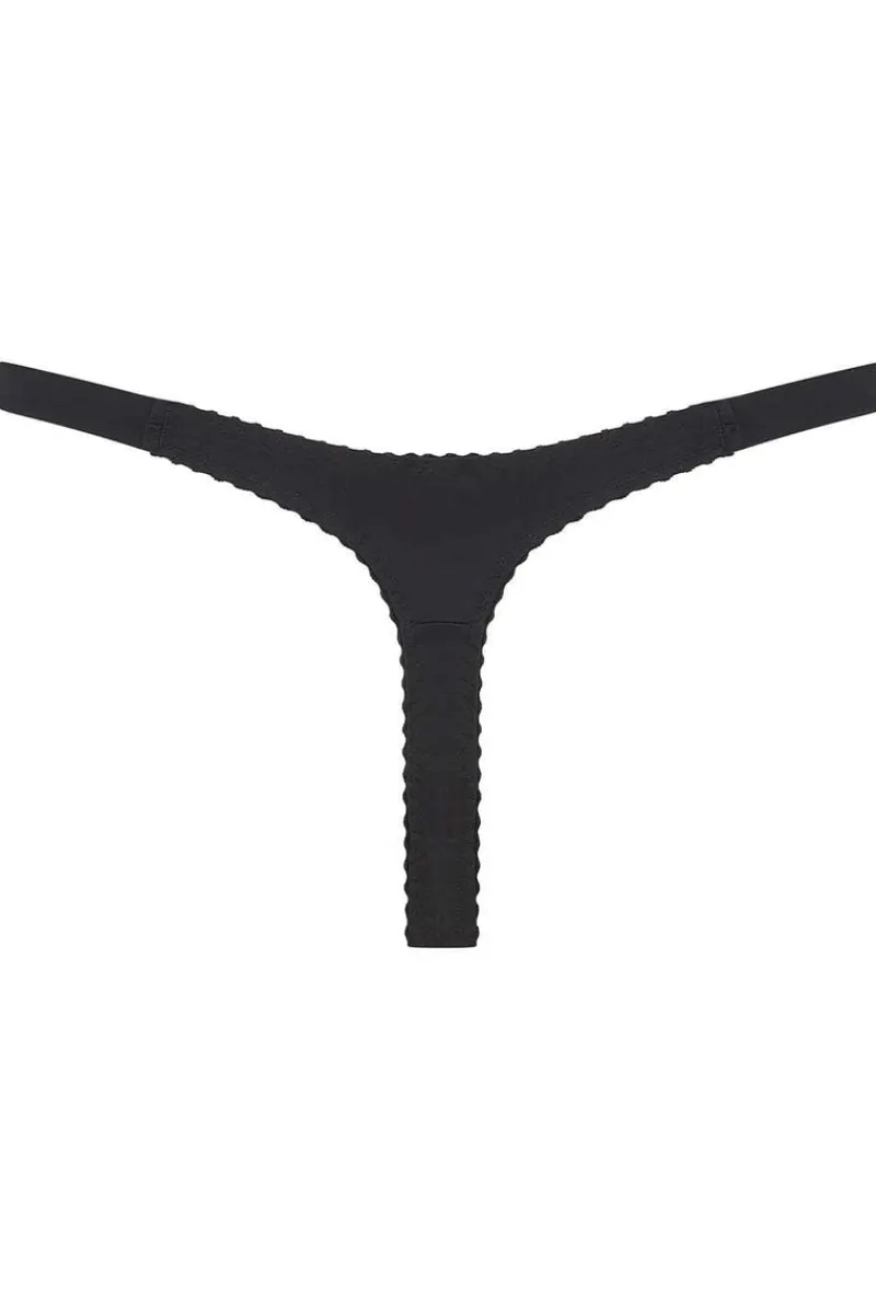 Thongs & G-strings>Fleur of England Kittie Thong, Size 1X (UK 14-16) Black