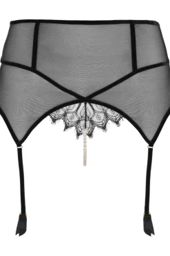 Sexy Lingerie | Sheer Lingerie>Bracli Kyoto Daisy Suspender Brief Black