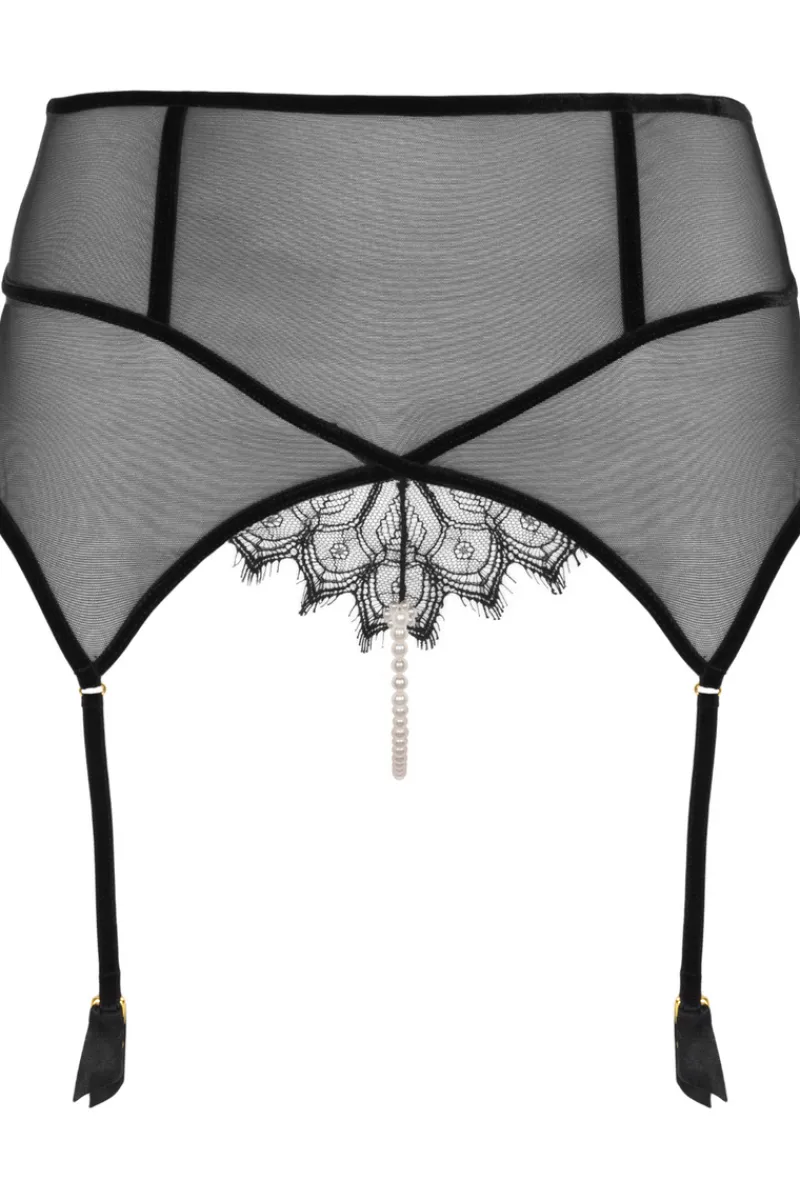 Sexy Lingerie | Sheer Lingerie>Bracli Kyoto Daisy Suspender Brief Black