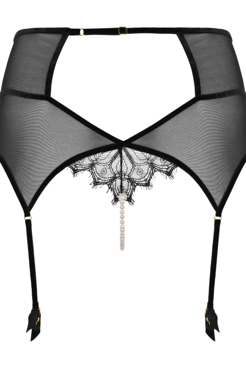 Sexy Lingerie | Sheer Lingerie>Bracli Kyoto Daisy Suspender Brief Black