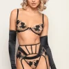 Sheer Lingerie | Suspender Belts>Prelude La Dolce Vita Suspender Belt Black