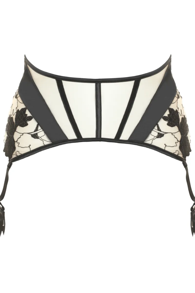 Sheer Lingerie | Suspender Belts>Prelude La Dolce Vita Suspender Belt Black
