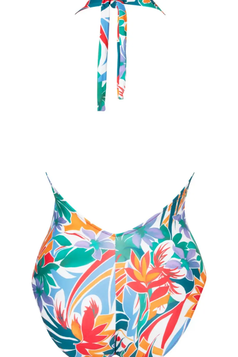 Swimsuits>Antigel La Flaneuse Halterneck Swimsuit PapiersDécoupés