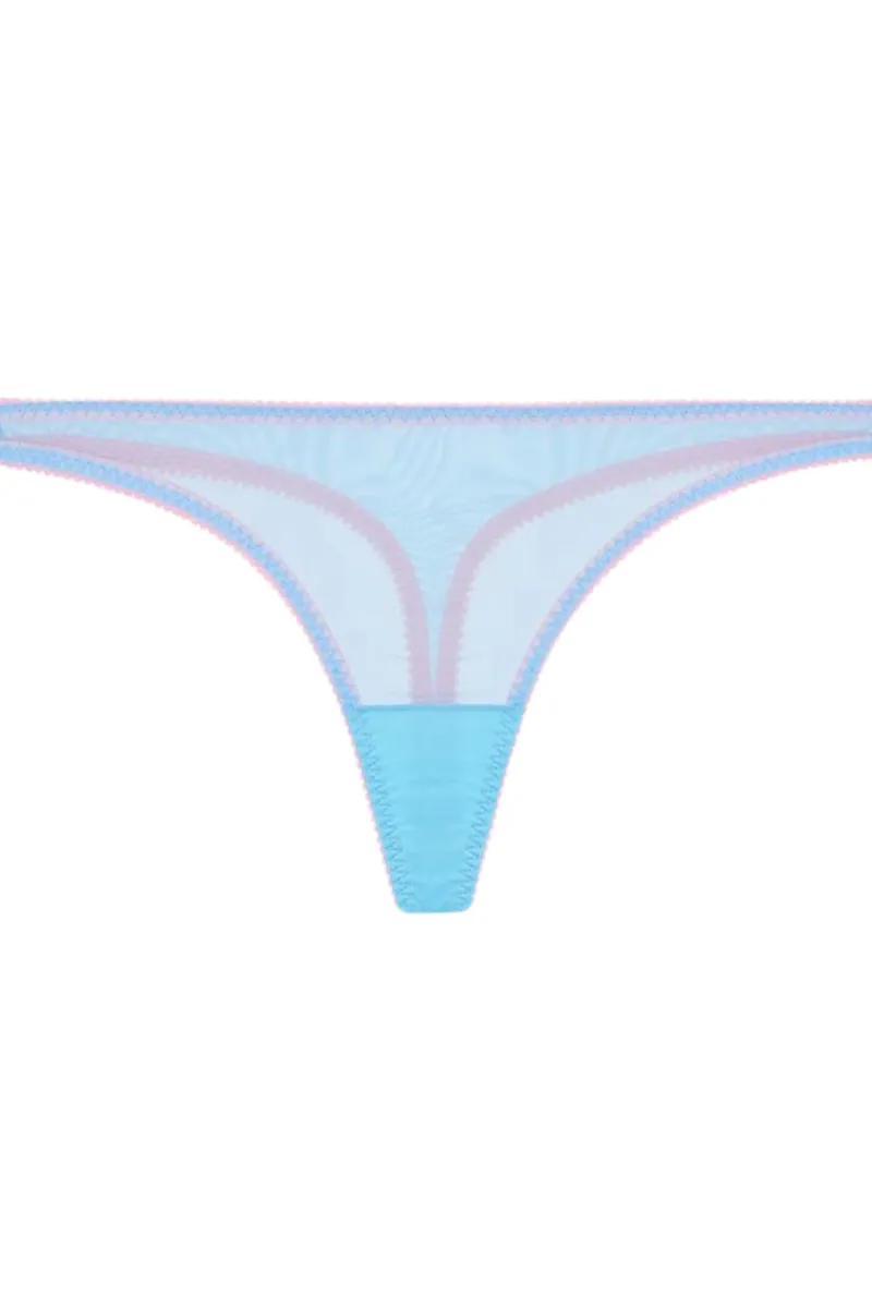 £30 And Under | Thongs & G-strings>Dora Larsen Layla Tulle Thong Pastel Blue