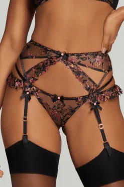 Suspender Belts | Suspender Belts>Agent Provocateur Leisha Suspender, Size 4 (UK 12) Black/Multi