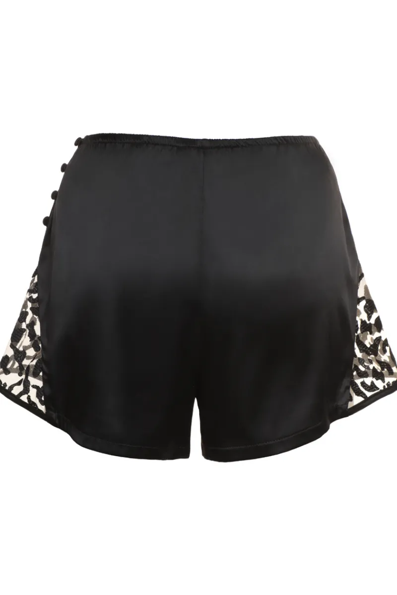 Pyjama Pants & Shorts | Ready To Wear>Prelude Les Nuits Folles Shorts in Black LesNuitsFolles