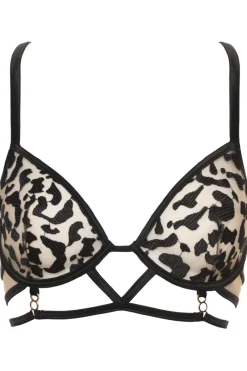 Sheer Lingerie | Balconette Bras & Demi Bras>Prelude Les Nuits Folles Underwired Triangle Bra in Black LesNuitsFolles