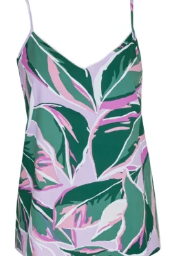 Pyjama Tops | Mother's Day>Cyberjammies Lexi Leaf Print Cami Lilac