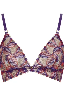 Sexy Lingerie | Luxury French Lingerie>Aubade Life Celebration Embroidered Triangle Bra VividPurple