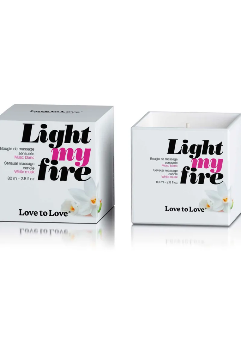 £30 And Under>Love to Love Light My Fire Massage Candle White Musk 80ml