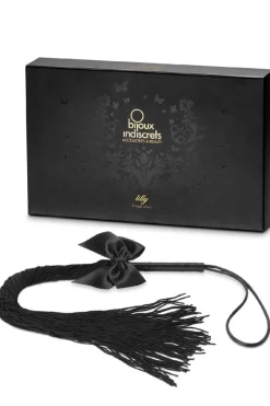 Pleasure | Whips & Feather Ticklers>Bijoux Indiscrets Lily Fringe Whip Black