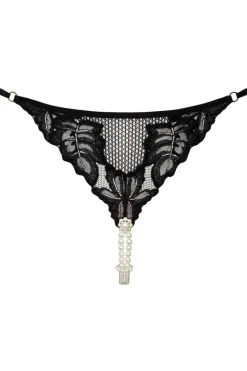 Sexy Lingerie | Pearl Knickers & Thongs>Bracli London Daisy G-String Black