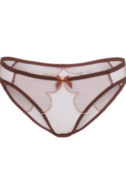 Sheer Lingerie | Briefs>Agent Provocateur Lorna Brief in Chestnut