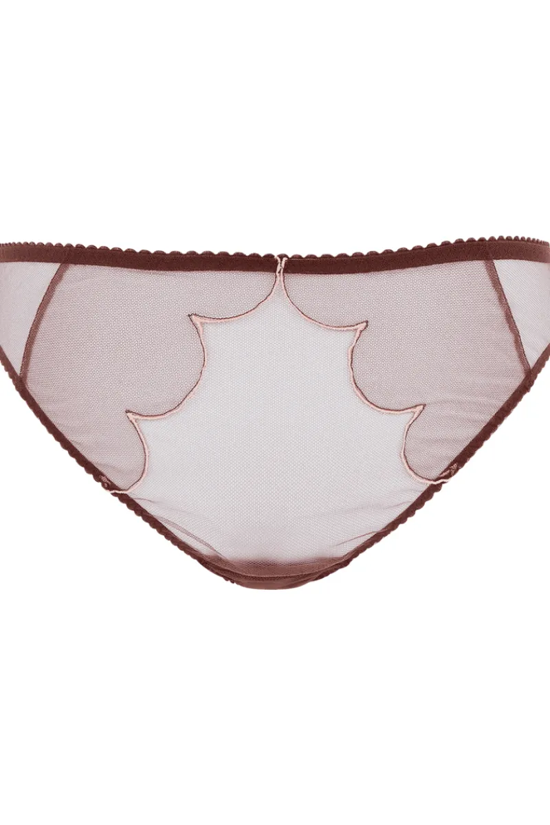 Sheer Lingerie | Briefs>Agent Provocateur Lorna Brief in Chestnut