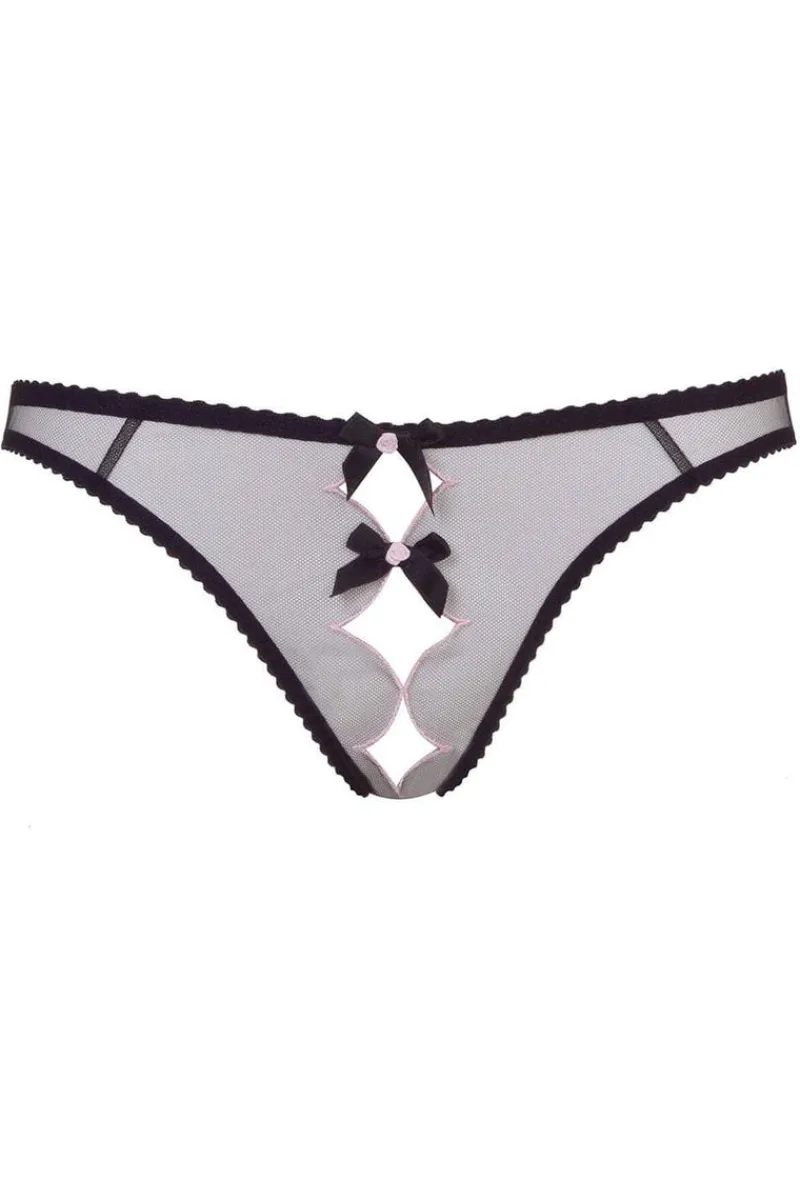 Crotchless Lingerie | Sheer Lingerie>Agent Provocateur Lorna Ouvert in Black