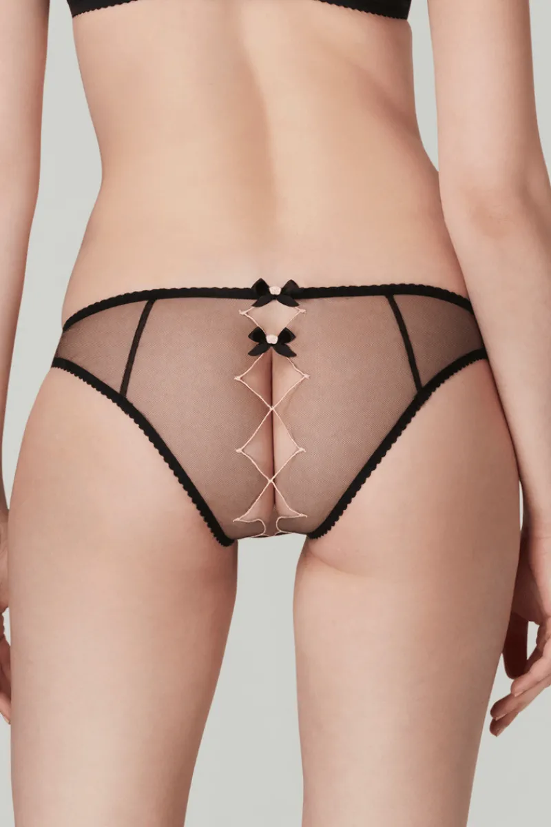 Crotchless Lingerie | Sheer Lingerie>Agent Provocateur Lorna Ouvert in Black