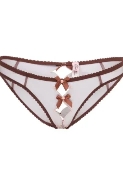 Crotchless Lingerie | Sheer Lingerie>Agent Provocateur Lorna Ouvert in Chestnut