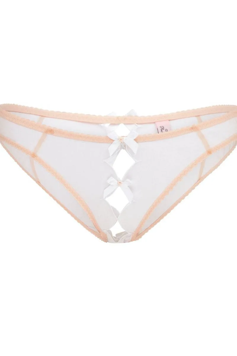 Crotchless Lingerie | Sheer Lingerie>Agent Provocateur Lorna Ouvert in Sand