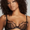 Sheer Lingerie | Plunge Bras>Agent Provocateur Lorna Party Plunge Bra Black